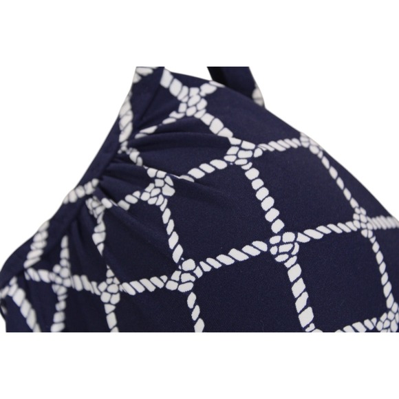 Lands' End Underwire Bikini Swimsuit 34B/36A Bottoms size S‎ Navy Twist Front - Picture 5 of 16